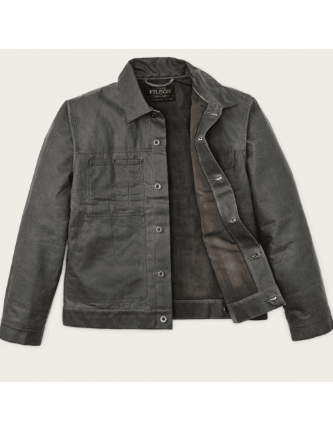 Veste Filson Short Lined Cruiser FMCPS0012 Castor Grey série Yellowstone  ouvert