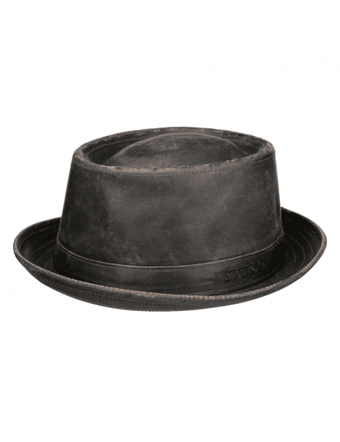 Chapeau Stetson type Pork Pie Odenton 1611101-6 Marron foncé