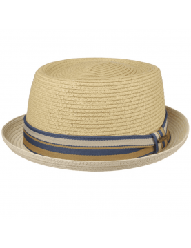 Chapeau Stetson Pork Pie en toyo 1698509-77 Beige