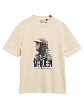 T shirt Barbour International SMQ Rainey Graphic creme