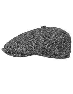 Casquette Stetson 6 pans en laine à motifs donegal 6640601-433 grise