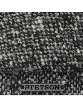 Casquette Stetson 6 pans en laine à motifs donegal 6640601-433 grise detail