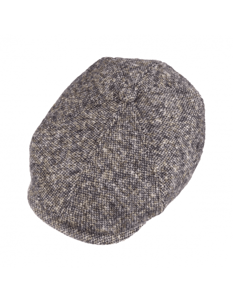 Casquette Stetson 6 pans en laine à motifs donegal 6640601-427 creme haut