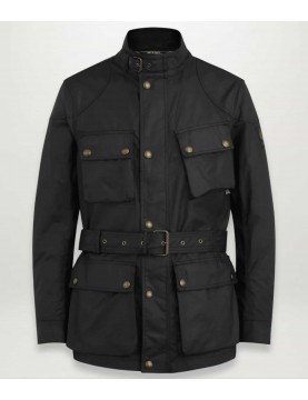 Veste Belstaff Trialmaster coton ciré Black
