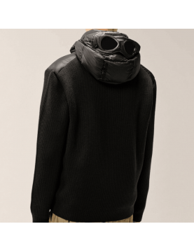 Pull C.P. Company Extrafine Merino Wool Mixed Goggle Sweater Black dos