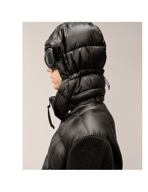 Pull C.P. Company Extrafine Merino Wool Mixed Goggle Sweater Black capuche