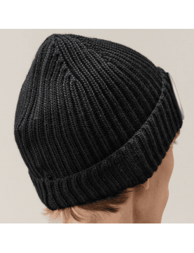 Bonnet C.P. Company Extra Fine Merino Wool Goggle Noir dos