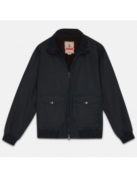 Blouson Baracuta G9 AF waxed coton British Millerain Dark navy