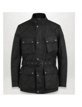 Veste Belstaff Trialmaster coton ciré Black
