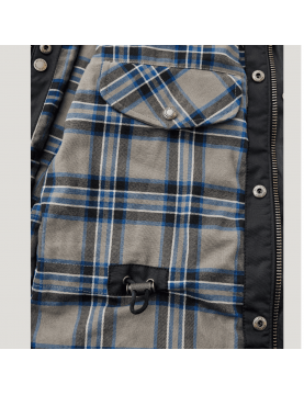 Veste Belstaff Fieldmaster Dark Navy en coton ciré interieur